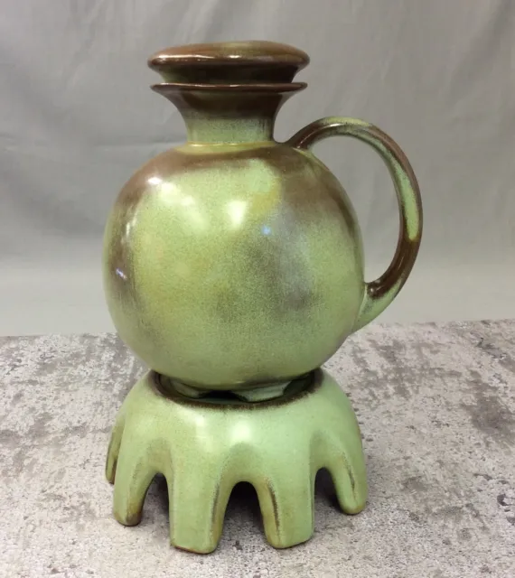 Vintage Frankoma Pottery #82 Prairie Green Carafe Lid and Warmer