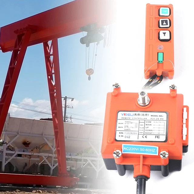 Telecomando wireless Telecrane F21-2S gru di sollevamento radio 3 tasti paranco elettrico