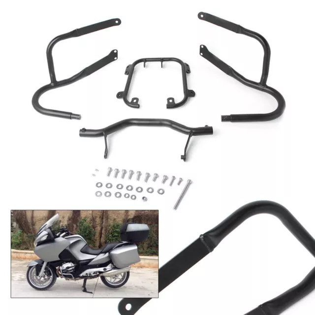 Front Motor Engine Guard Crash Bars Protection For BMW R1200RT 2005-2013 Black