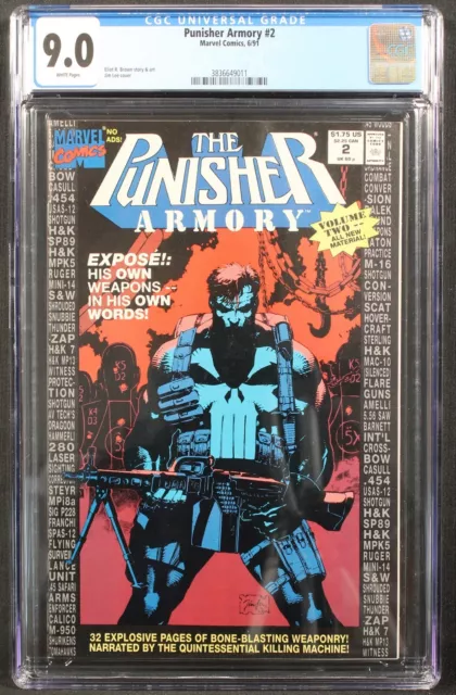 Punisher Armory #2 - Marvel 1991 - Cgc Slabbed - Vf/Nm (9.0)