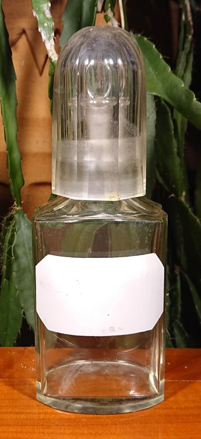 alte Apothekerflasche Vierkantflasche Giftflasche Glasflasche Apotheke Drogerie
