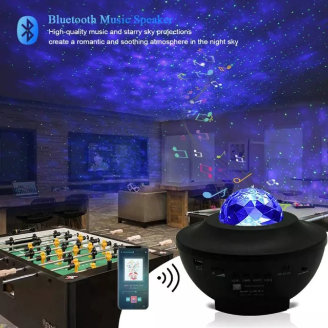 Star Projector Galaxy LED with Bluetooth Speaker Remote Control Sky Lamp for Kid 3