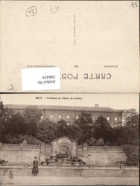 348419,Lothringen Moselle Metz Fontaine du Palais de Justice Justizpalast