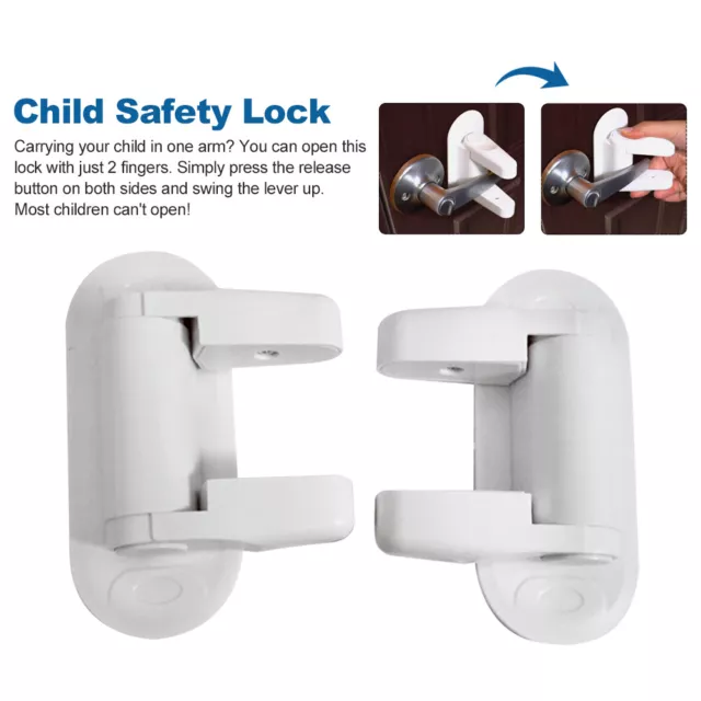 SAFELON 2 Pcs Baby Safety French Fridge Door Lock, Childproof