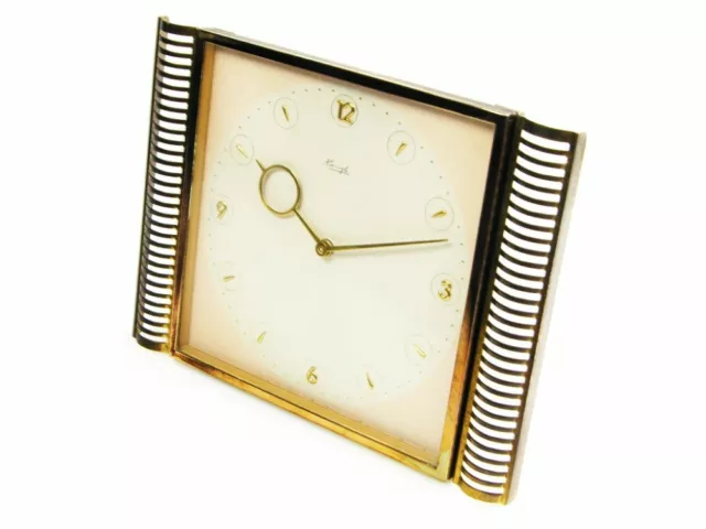 Beautiful Art Deco Bauhaus  Brass Desk Clock Kienzle Design  By Heinrich Moeller