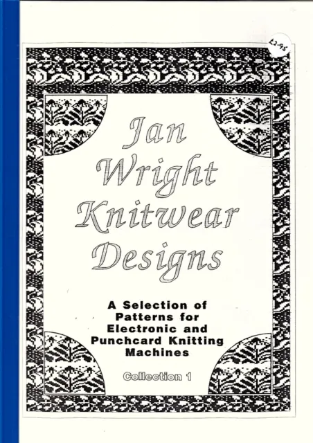 Colección de patrones de tejido a máquina Jan Wright 1 flores florales etc. vintage
