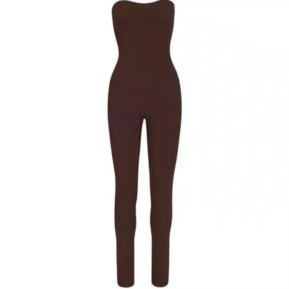 NEW SKIMS All in One Strapless Full Body Jumpsuit Cocoa Size 4X