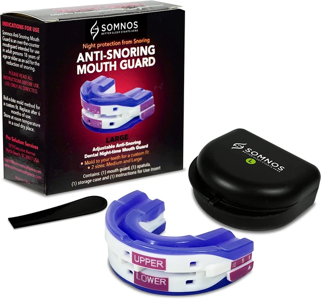 Protector bucal Somnos anti ronquidos - protector bucal ajustable para dormir para roncar - ligero