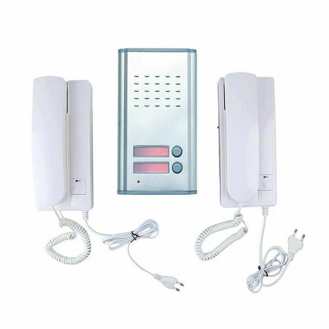 Kit Citofono Per 2 Famiglie Bifamiliare Apriporta Cancello Due Cornette Luc - Foto 12