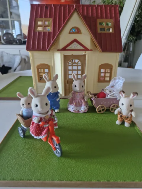 Maison cosy cottage avec chats et lapins la Sylvanian Families Les Petits  Malins
