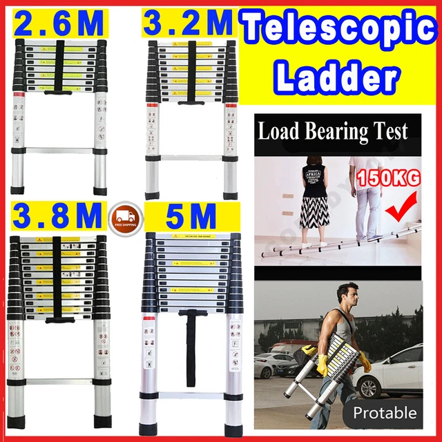 Scala telescopica multiuso in alluminio da 1,9 m-5 m scala a pioli Robusto Scale