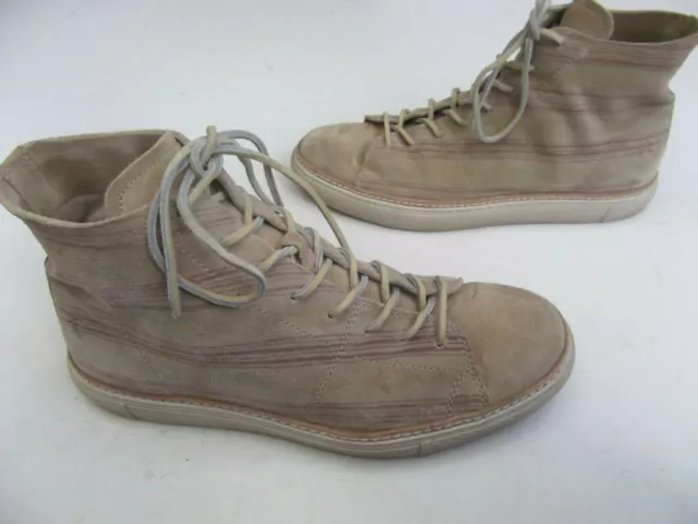 Frye Men Gates High Prints High Top Sneakers Sz 11.5 Suede Light Taupe 7200043