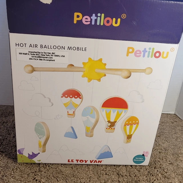 Le Toy Van Petilou Hot Air Balloon Mobile Wooden New open box