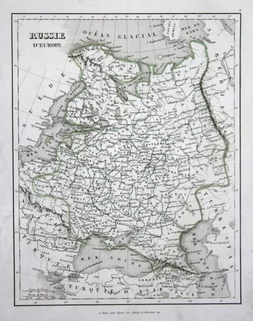 approx. 1830 Russia Russia Russia Europe Europa map engraving map antique print