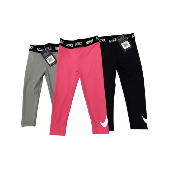 Nike Girls Toddler Sport Essentials Leggings w/ Swoosh 36B293-042 A96 023 NWT