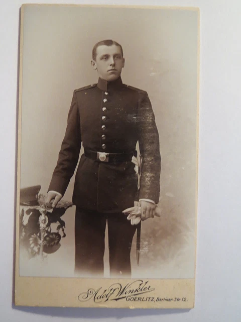 Görlitz - stehender Soldat in Uniform - Regiment Nr. 12 - Portrait / CDV