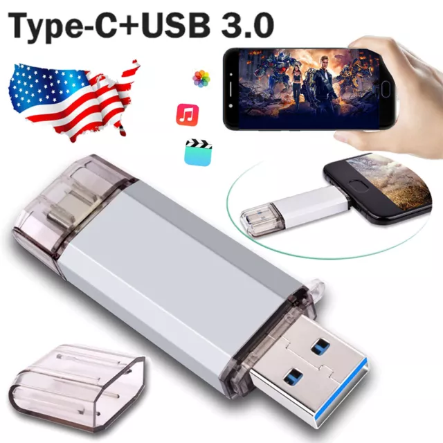 32GB 64GB 128GB Dual Drive Type-C/USB 3.0  Flash Drive OTG USB C Memory Stick