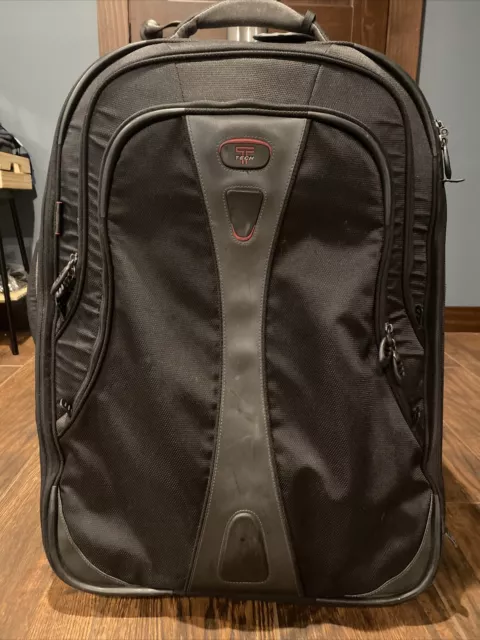 Tumi 'T-Tech' Expandable 26" Upright Suitcase Black Rolling Wheeled MSRP $595 2