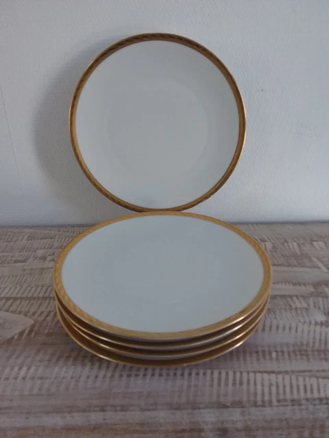 Lot De 6 Assiettes à Dessert En Porcelaine Blanche 15.2-16.5 Cm - Micro-ondes Et Lave-vaisselle