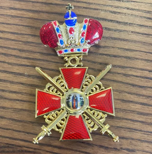 Order of St.Anna 2st сl Cross with Swords & Crown 1855 1917 Russia Imperiale WWI