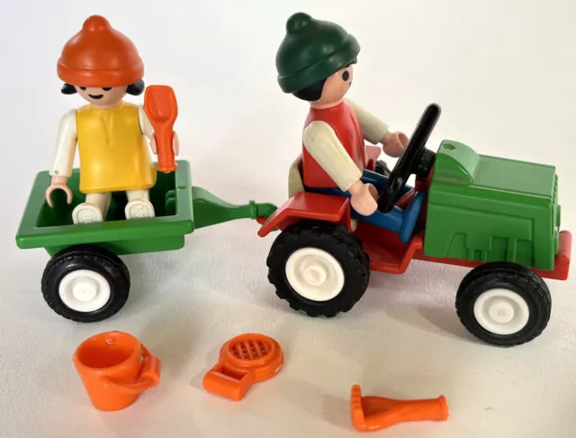 Playmobil 3594, Kindertraktor mit Hänger und 2 Kinder