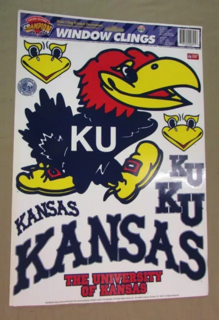 Static Window Clings Decorations/Decal/No Sticker University of Kansas JayHawks