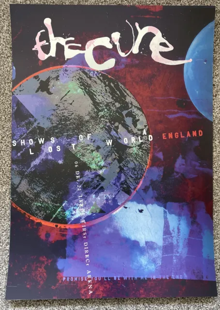 The Cure - Official Shows Of Lost World Tour Foil Poster Leeds First Direct 2022