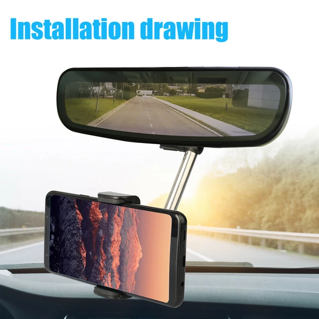 360° Car Rear View Mirror Mount Holder Stand Cradle For Cell Phone GPS Universal