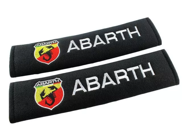 Abarth Racing Style Seat Belt Pads. 500 Punto 595 etc.