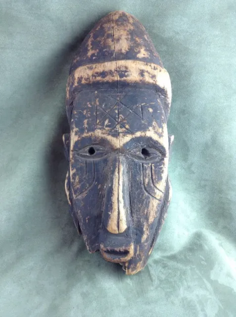 Antique African Dan Tribal Ceremonial Mask Heavy Wood, Rough shape, very old