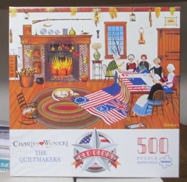 THE QUILTMAKERS BY CHARLES WYSOCKI - Complete - BUFFALO GAMES PUZZLE
