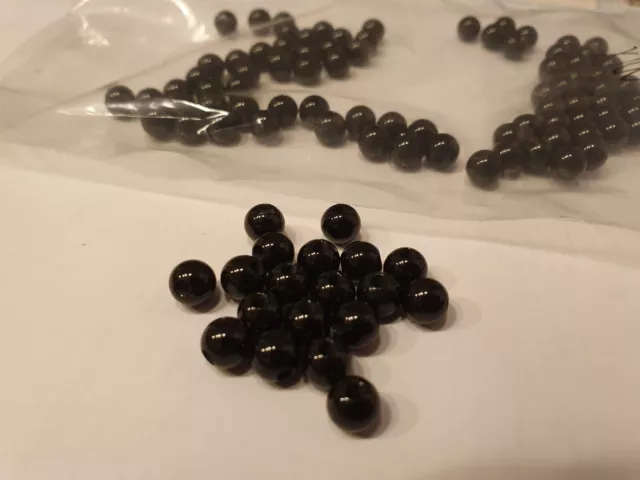 ONYX Lot de 100 Perles - Diamètre 6 mm ; 2 trous 1,8 mm