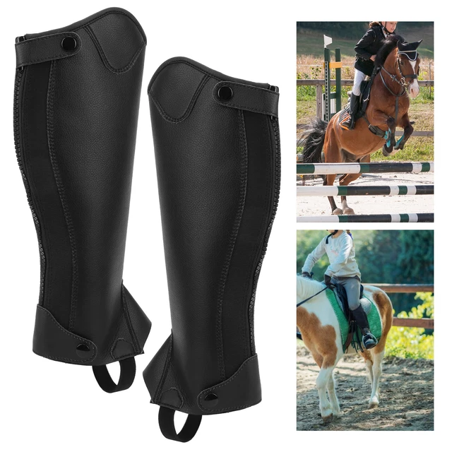 (CM)Half Chap Super Fiber Leather Half Chap Exquisite Appearance For Horse