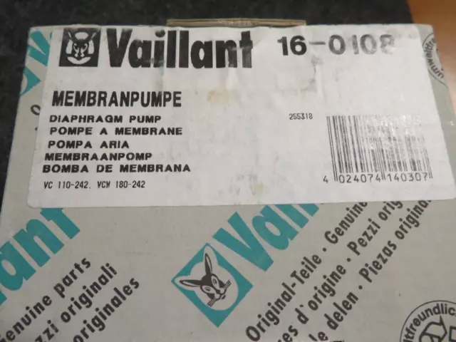 160108 Vaillant Membran-pumpe für VC 110-242 VCW 180-242