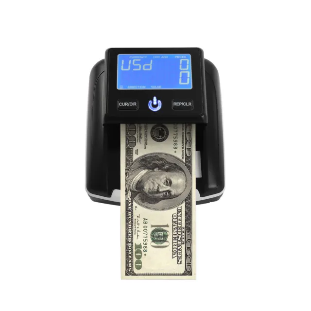 Automatic Portable Counterfeit Bill Detector Cash Notes Checker Desktop ABS US