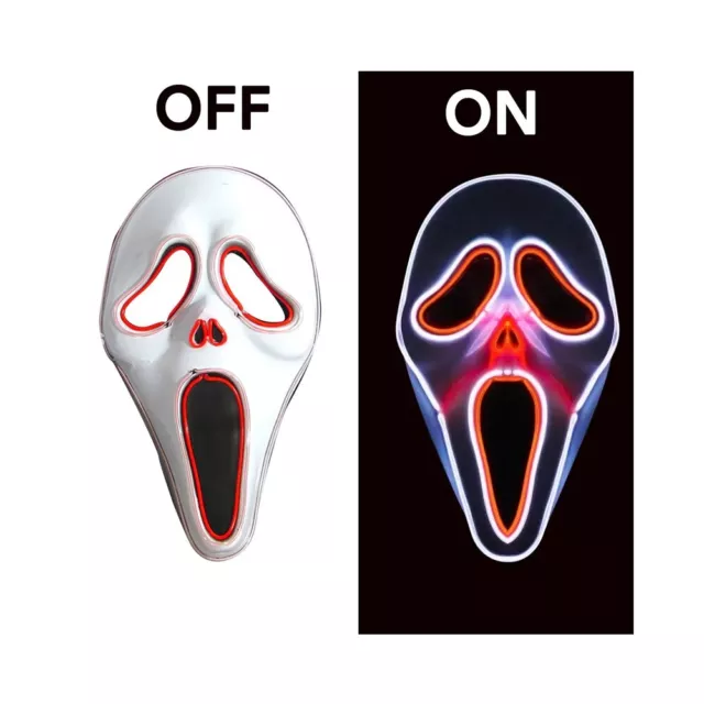 Masque Terrifiant Double Face Halloween Led