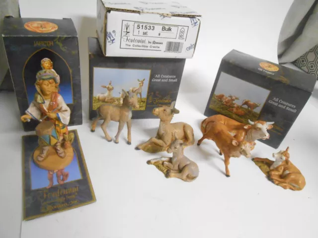 Fontanini Nativity Village Donkey Family Ox Family Jareth Drummer Boy 5" scale