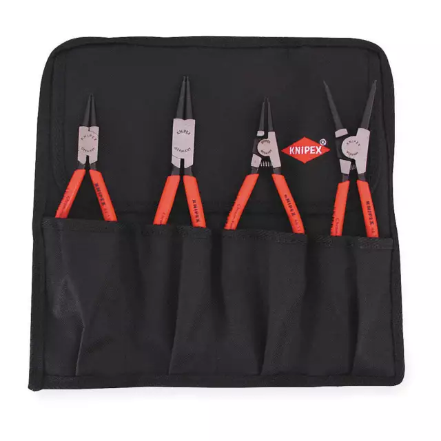 KNIPEX 9K 00 19 53 US Retaining Ring Plier Set,0 Deg.,4 pc