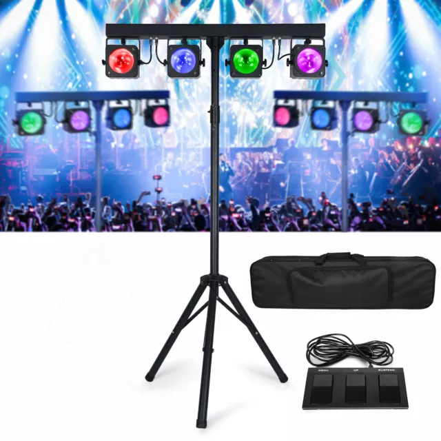 4X 30W LED Par Wash Bühnenlicht RGB DMX COB Scheinwerfer DMX DJ Disco Partylicht