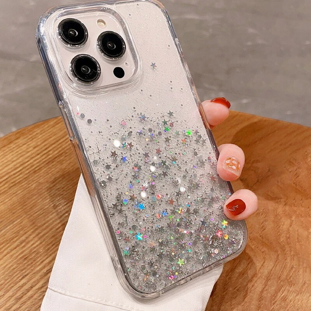 Hülle für iPhone 14 13 Pro Max 12 11 XR XS 8 7 Glitzer Silikon Handy Case Cover 11