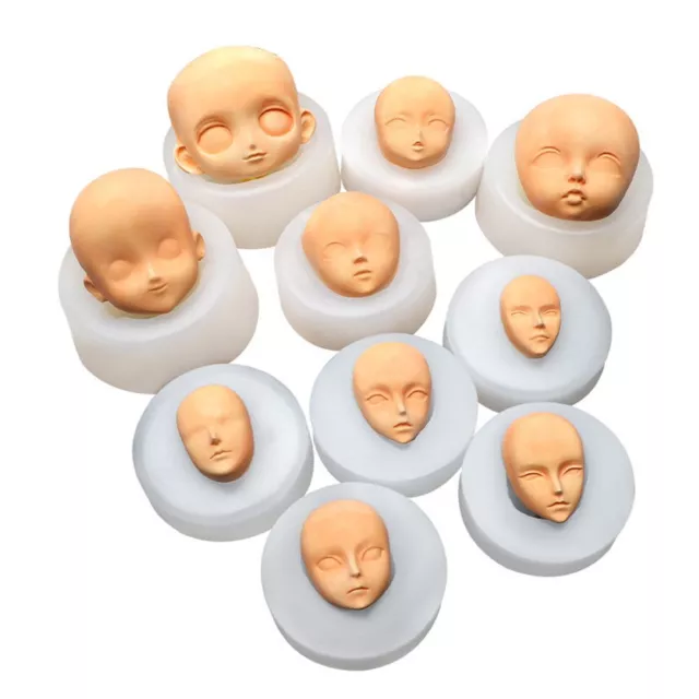 Accessories Clay Head Sculpey Baby Face Silicone Molds 3D Facial Mould