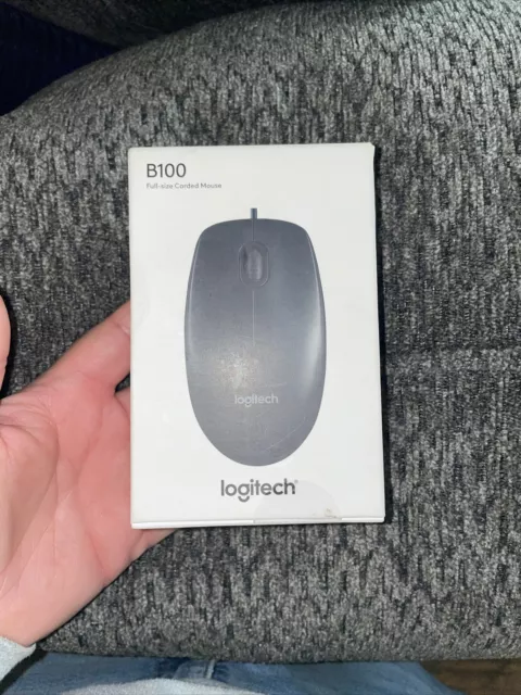 Logitech B100 LEFT RIGHT HANDED Optical USB WIRED COMPUTER Mouse NEW SEALED