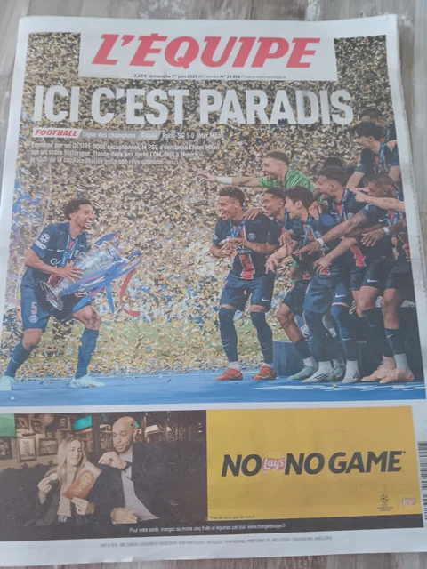 JOURNAL 2 L'ÉQUIPE du 4 Juin 2025 Hors Série PARIS Grand D'Europe non