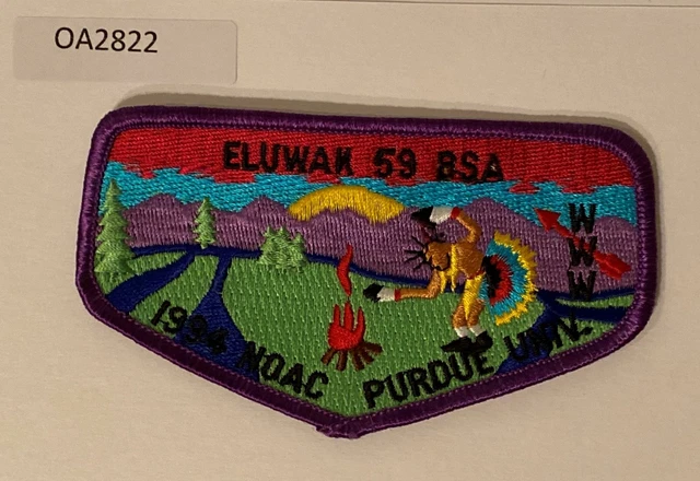 Boy Scout OA 59 Eluwak Lodge 1994 NOAC Flap