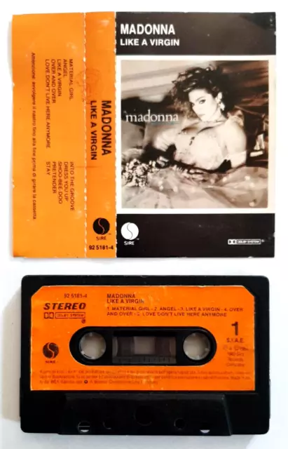 Mc Madonna Like A Virgin Musicassetta Pop Electro Dance Music Italy 1985 Vintage