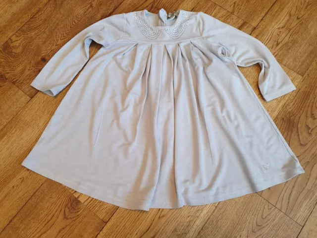 Armani Baby baby girl long sleeve grey tent dress size 12 months