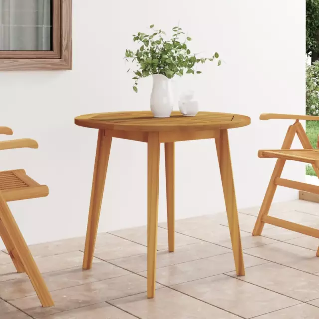 NNEVL Garden Table Ø85x75 cm Solid Wood Acacia