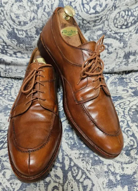 Polo Ralph Lauren Oxford Dress Shoes Brown Split Toe Size : 13D MADE in ITALY