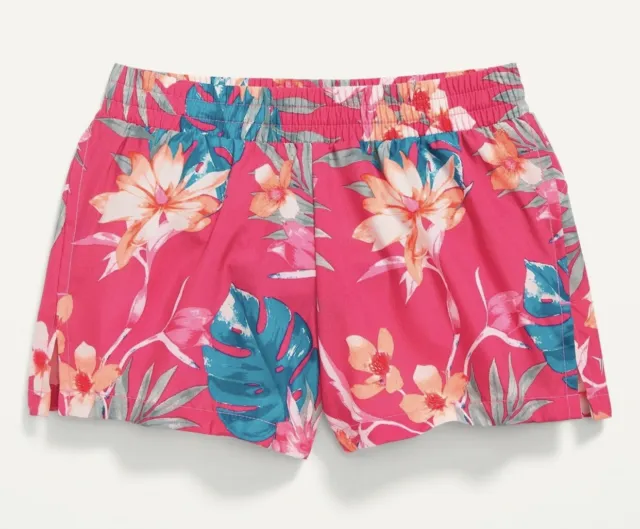 Old Navy Kid Size Small (6-7) Go-Dry Cool Run Shorts ..$15  NWT .. Pink Tropical