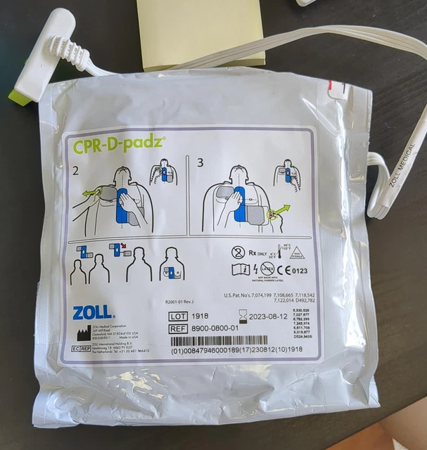 EXPIRED ZOLL CPRDPADZ Defibrillator Electrode Pad ASIS 36.00 PicClick